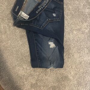 American Eagle Dark Wash Distressed Jeans